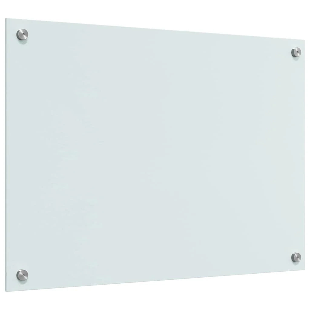 Set di 2 paraschizzi moderni per cucina 70 x 50 cm resistenti estetica minimalista vetro temperato bianco 02_0056283