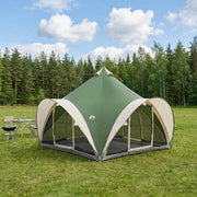 Tenda Tipi con tetto Verde 6 persone Poliestere e Acciaio 42028623