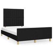 Letto matrimoniale | Letto per adulti | Giroletto senza Materasso Nero 120x200 cm Tessuto