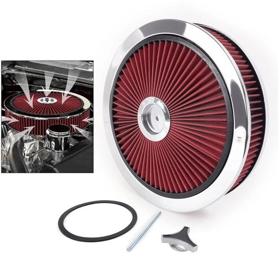 Filtro dell'aria per auto rotondo da 14 "x 3" con alto flusso, idoneo per YX003-70-115
