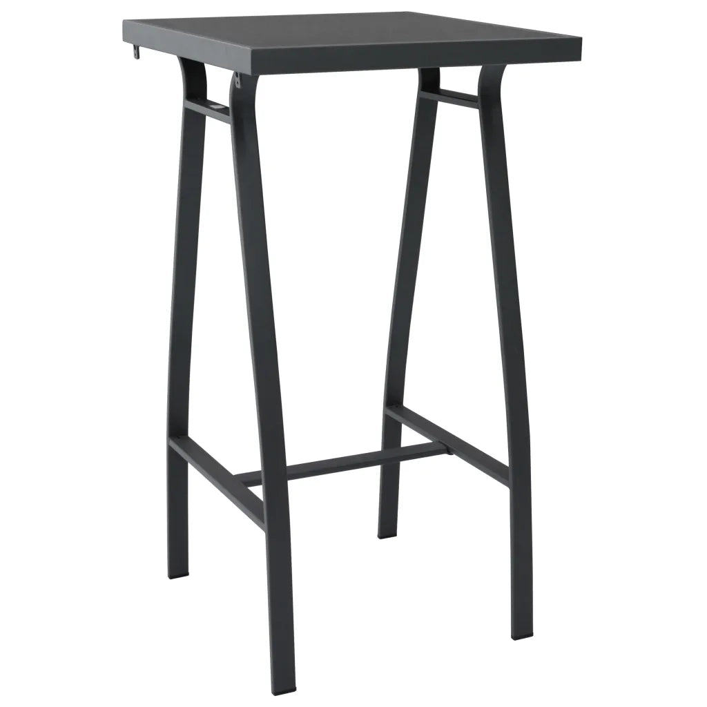 Set Bar da Giardino 3 pz Nero e Grigio 3073573