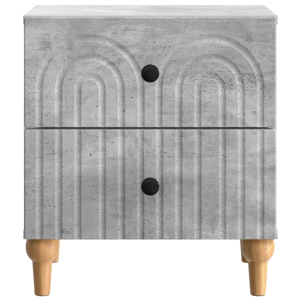 Armadio da Notte 2 pz Grigio Cemento 43 x 34,5 x 48 cm 894072
