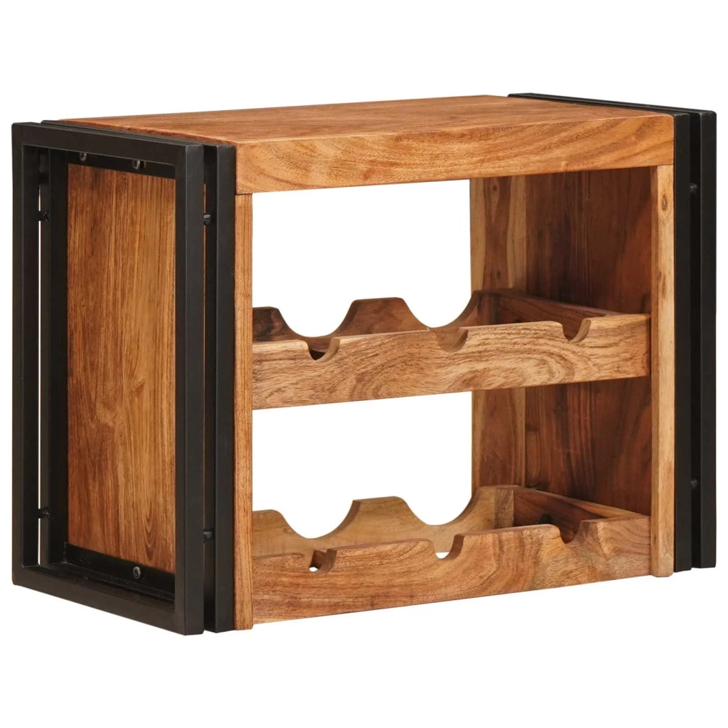 Portabottiglie Marrone 60 x 45 x 33 cm Legno di Acacia Massello