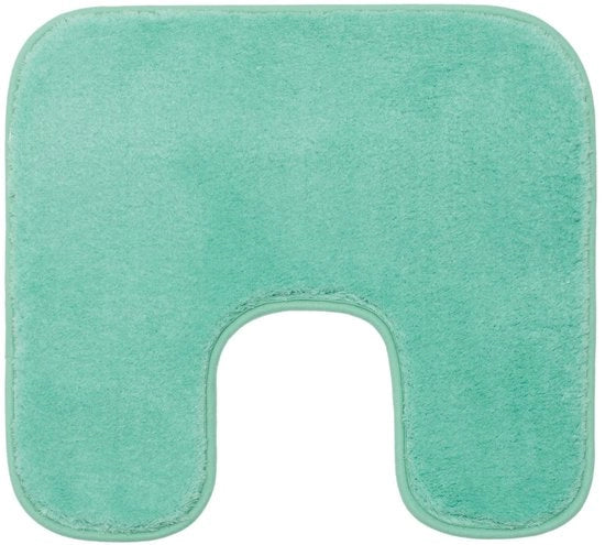 Badmat antiscivolo premium con fori, RIO, 100% microfibra, ideale per rivestire water closet, 50 x 45 cm - Mint