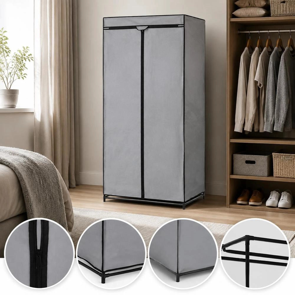 Wardrobe Grey 75x50x160 Cm