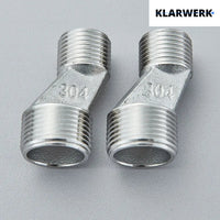 MAX| Miscelatore Catering a parete Argento | Rubinetto cucina professionale in acciaio inox con doccetta | Beccuccio piatto da parete per ristorante