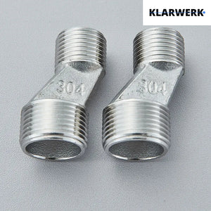 MAX| Miscelatore Catering a parete Argento | Rubinetto cucina professionale in acciaio inox con doccetta | Beccuccio piatto da parete per ristorante