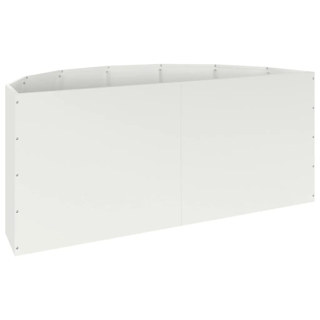 Fioriera | Cassetta per fiori | Vaso Bianco 120 x 60 x 50 cm Acciaio