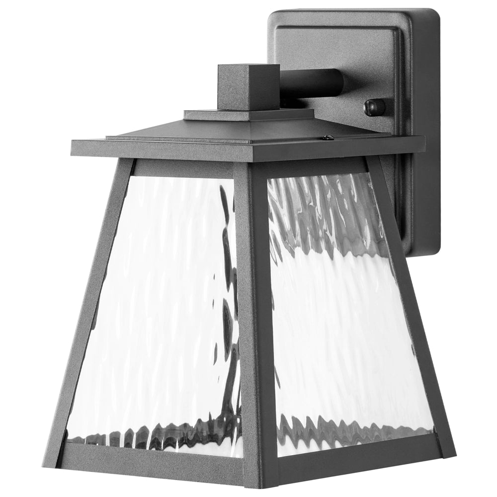Applique LED da Esterno in Metallo Nero Stile Tradizionale