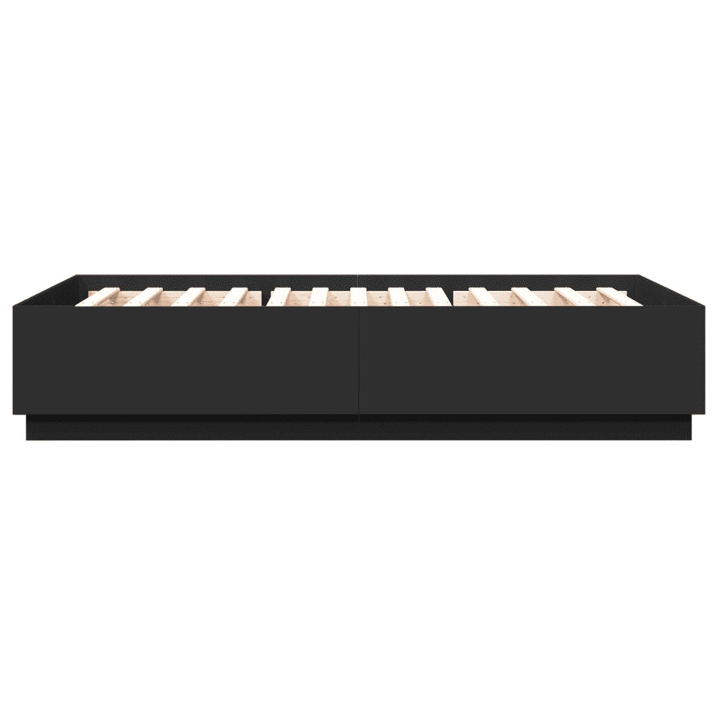 Giroletto con LED senza Materasso-Struttura Letto Nero 150x200 cm 255323