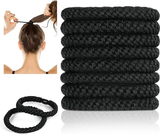 8 capigliature elastiche per donne e ragazze - fermacapelli a cavallino per capelli spessi - senza danni, senza pieghe - accessori capelli.
