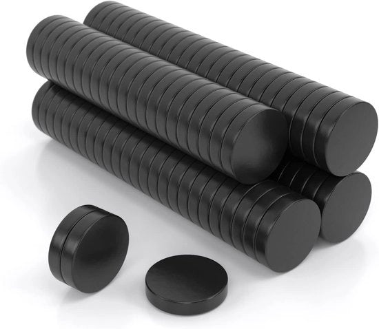 Mini Magnetici 5x1mm Neri - Magnetici per Frigorifero con Forte Aderenza - Magnetici Neodymium di Alta Qualità - Extra Resistenti per Tavole Magnetiche, Casa, Laboratorio e Ufficio (100 pezzi)