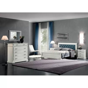 ComÒ  8 cassetti in legno laccato bianco l.150 p.53 h.102 (3008) - Mobili 2G