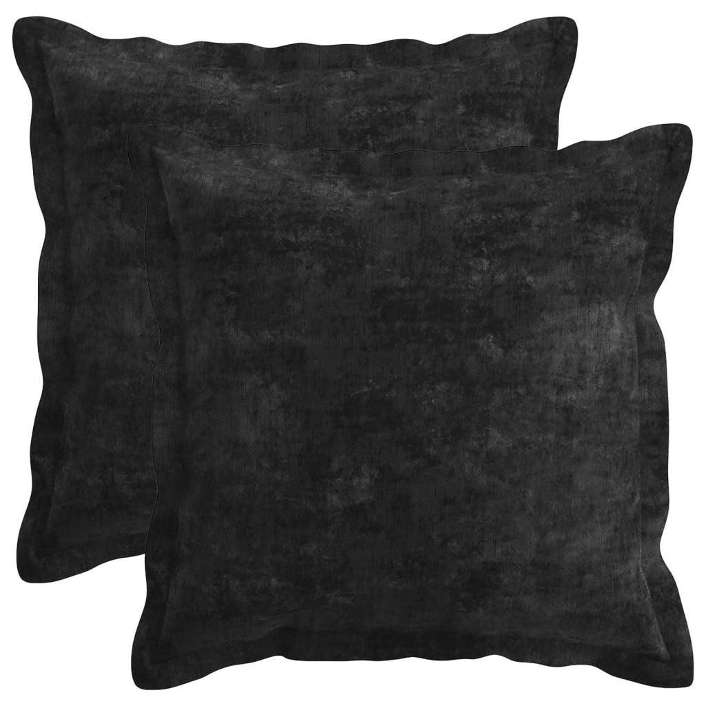 Federa 2 pz HOUTEN Antracite 45 x 45 cm Tessuto Chenille 918679