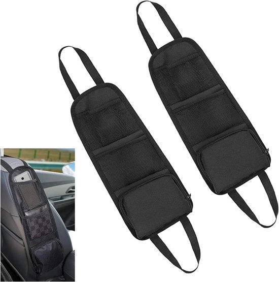 Organizzatore auto 2 pezzi | Tas di stoccaggio universale per auto | Organizzatore auto pratico con più spazio