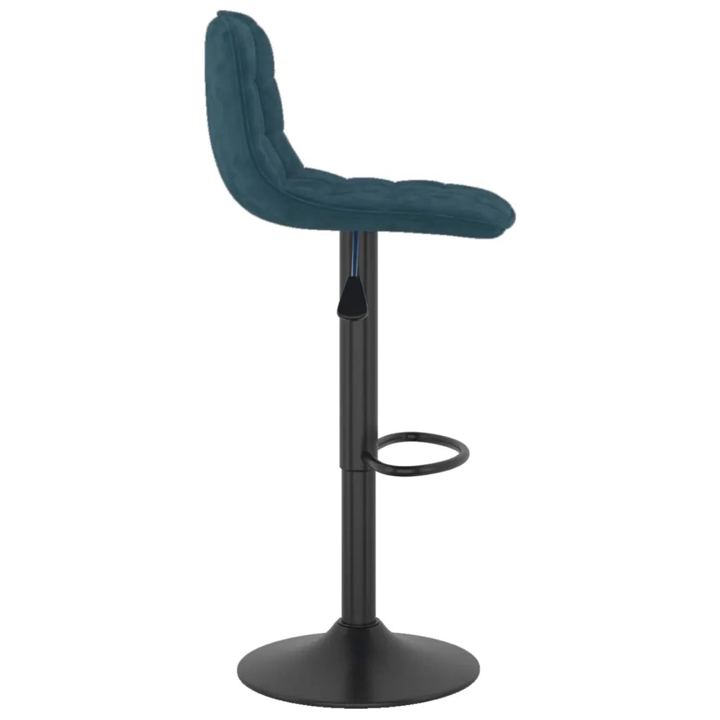 Sgabelli da Bar 2 pz Blu in Velluto 333995