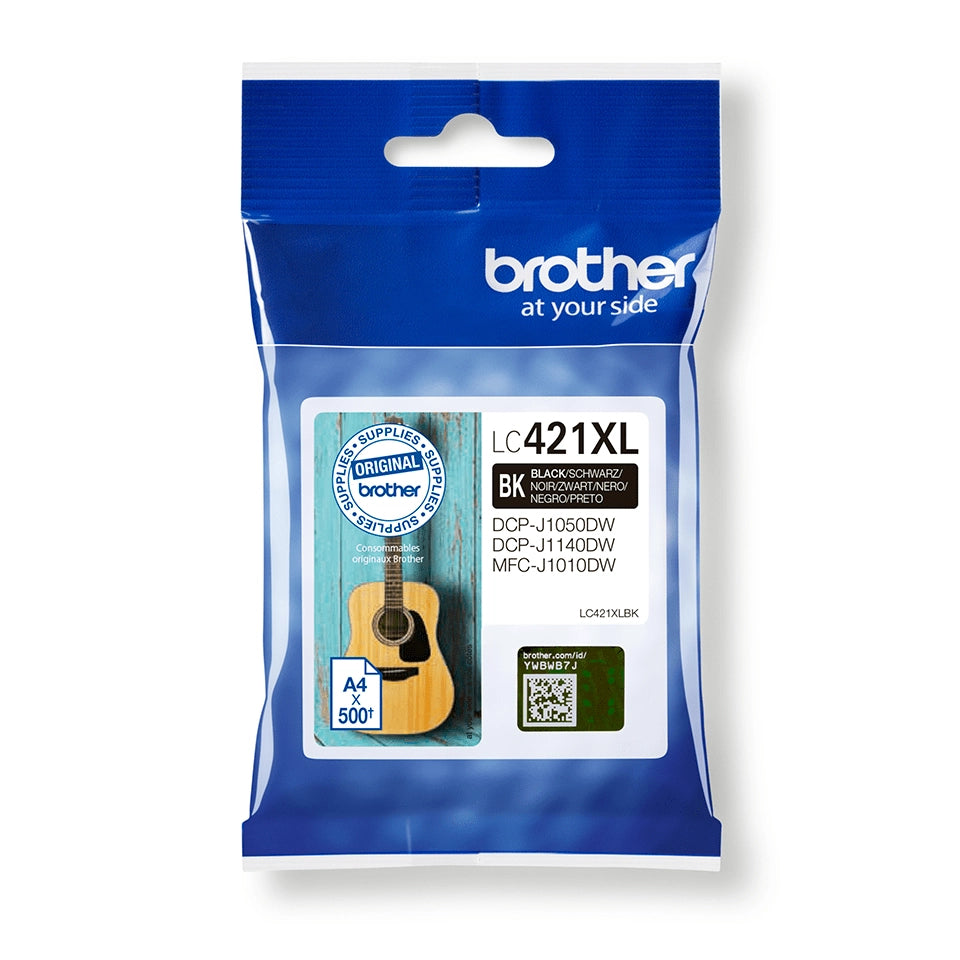 Brother lc421xlbk cartuccia d'inchiostro 1 pz originale nero