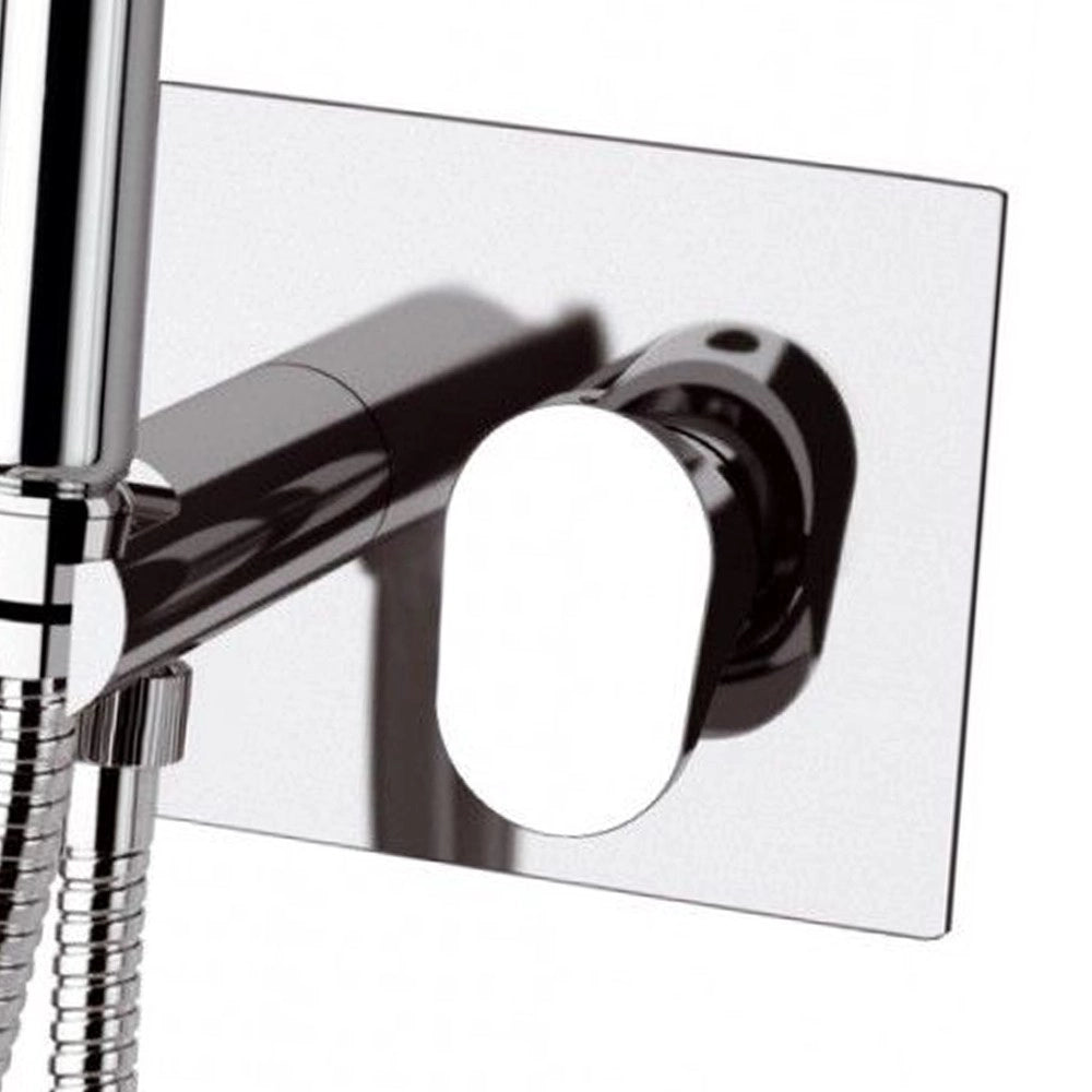 Miscelatore incasso per shut-off con doccetta, supporto doccia e flessibile