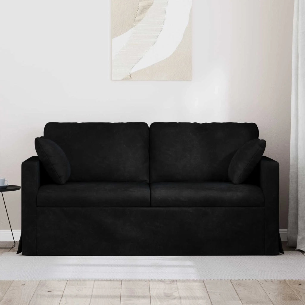 Divano Nero 158 x 78 x 80 cm Velluto