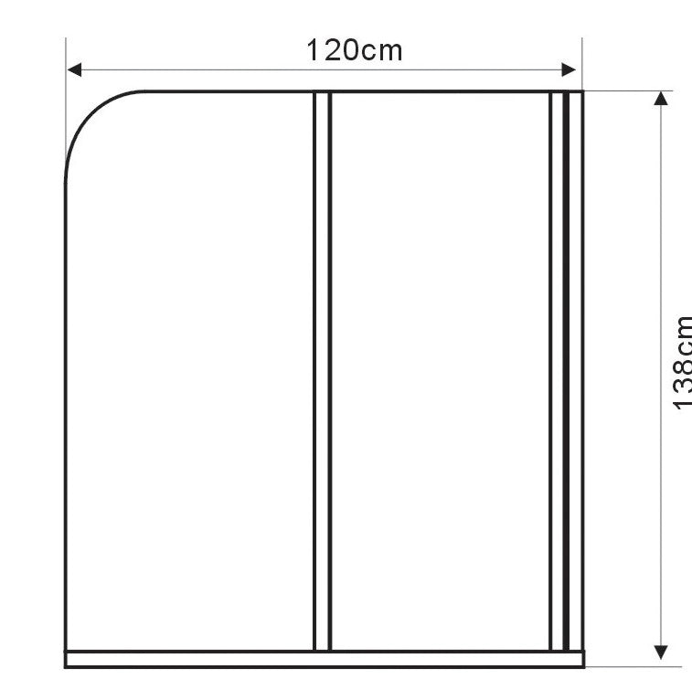 Parete sopravasca girevole battente cristallo 4mm SUELITA