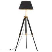 Lampada a Treppiede Nero e Oro in Massello di Teak 141 cm CFW1198621