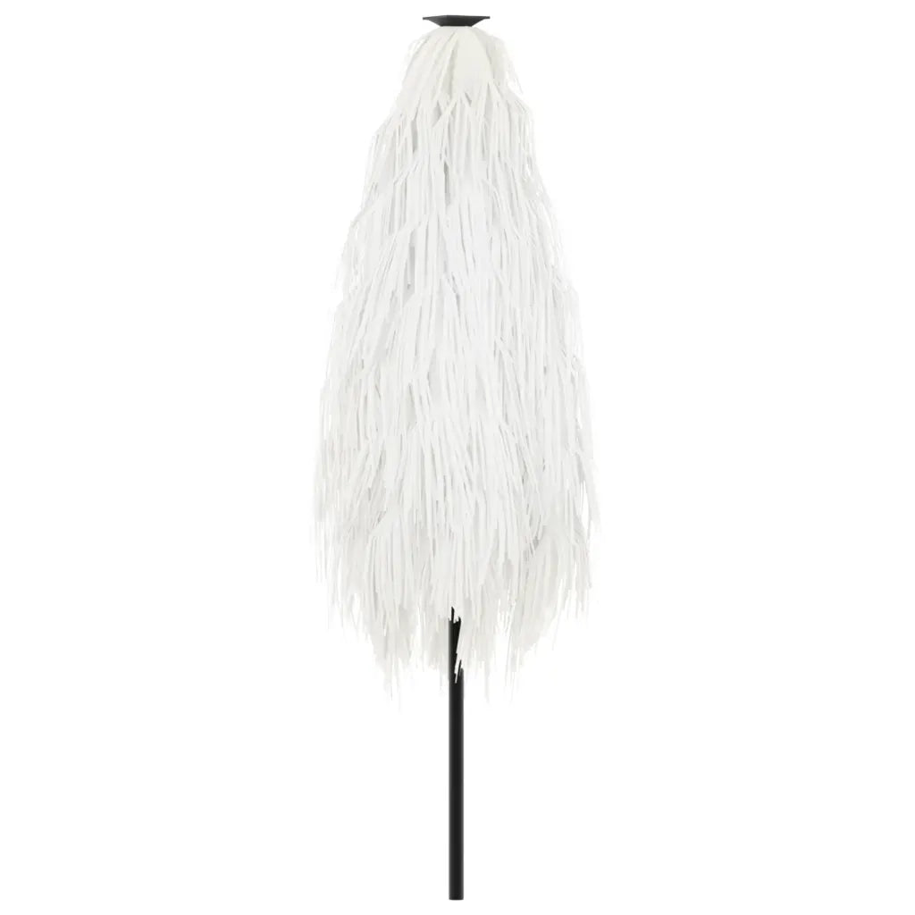vidaXL Ombrellone Giardino con Palo in Acciaio Bianco 223x223x213 cm