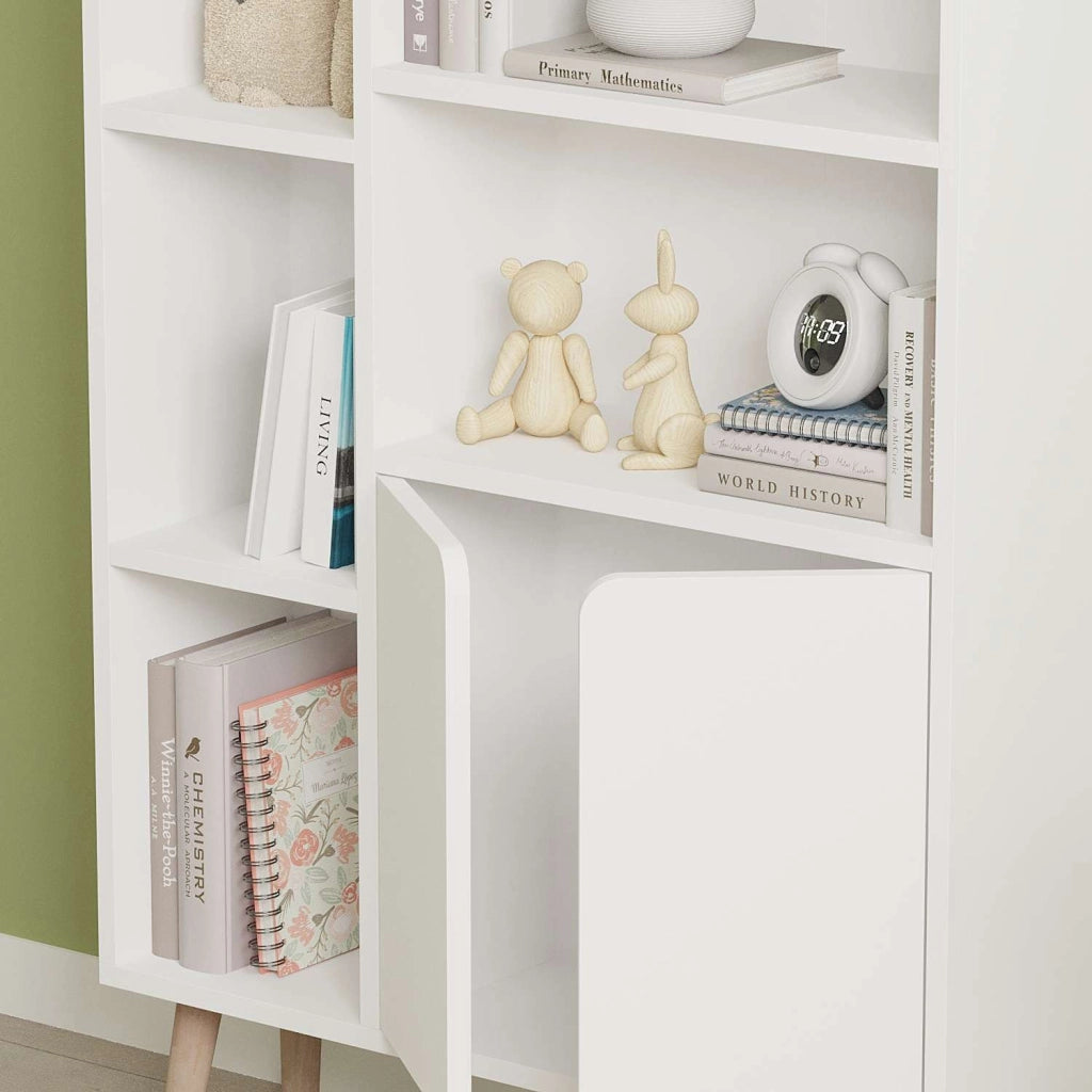 Libreria in legno "Lumo" - 80 x 24 x 120 cm - Bianco