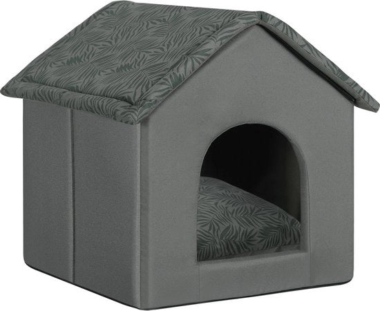 Casetta per gatti e cani - caldo e solido - comodo giaciglio per animali - accogliente ricovero per animali domestici - grigio scuro - 40x42x44 cm