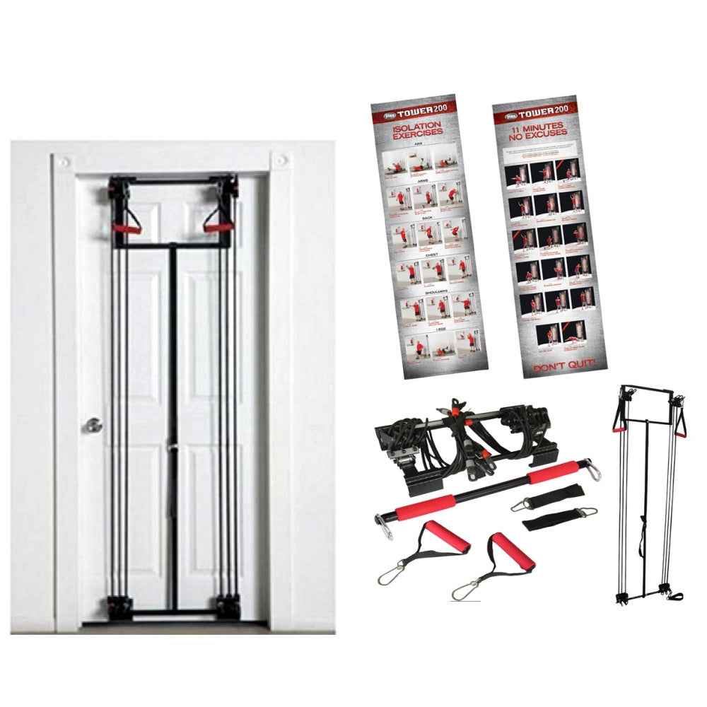 Trade Shop - Palestra Attrezzatura Multifunzione Porta Con Cavi Elastici Per Esercizi Da Casa -