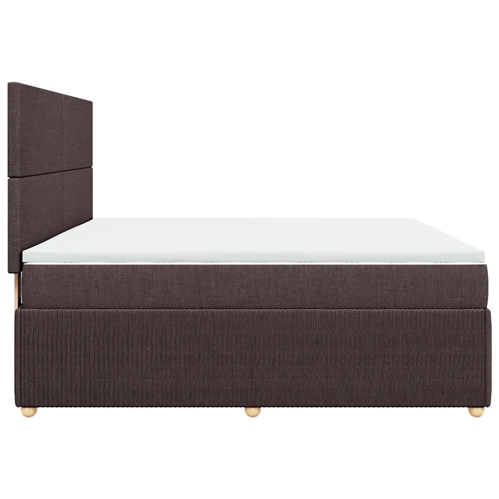 Giroletto a Molle con Materasso Marrone Scuro 180x200cm Tessuto 3292131