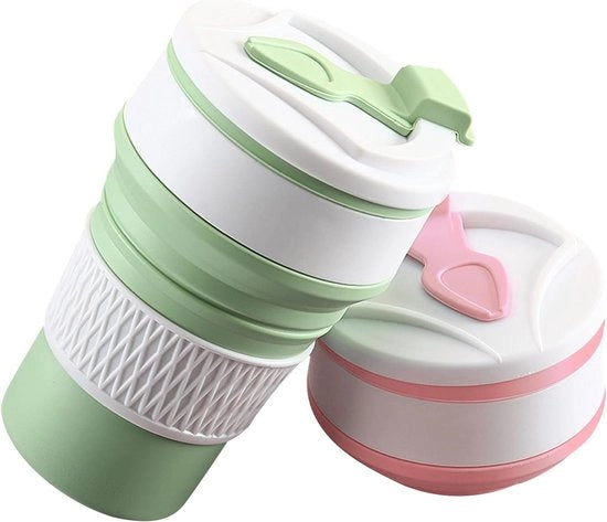 Bicchieri pieghevoli - Sicuri e ecocompatibili in silicone - Riciclabili - Adatti per picnic, campeggio e viaggi