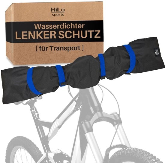 Protezione contro la pioggia per manubri elettrici - Impermeabile - Adatto a tutti i manubri - Manubri grandi con uncini - Protezione per trasporto bicicletta resistente alle scalfitture - Protezione per bicicletta portabagagli (blu)
