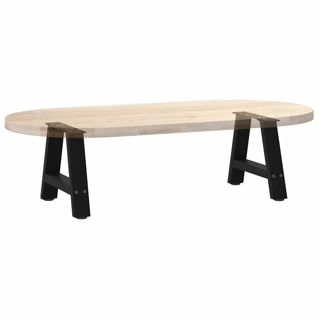 vidaXL Gambe per Tavolino da Caffè a Forma di A 2 pz Nere 30x(30-31) cm Acciaio