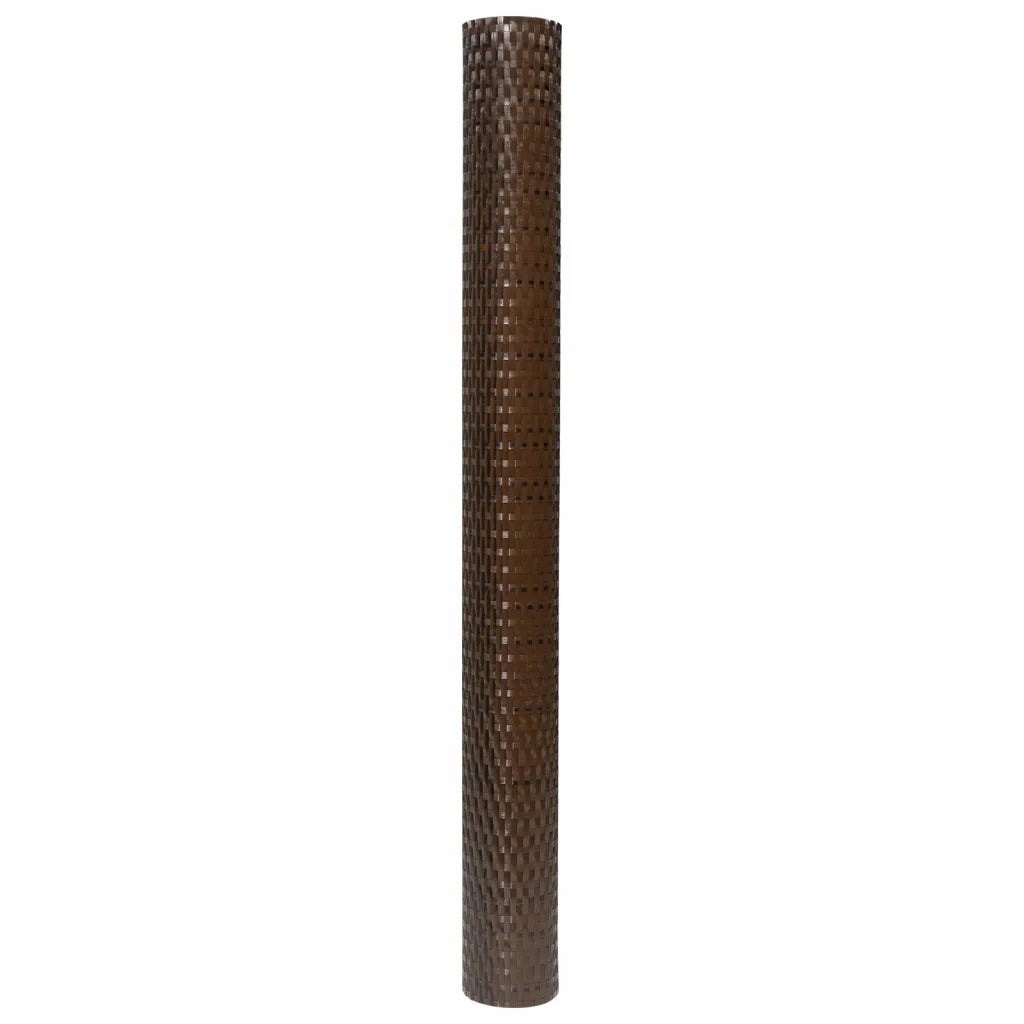 Paravento da Balcone Marrone e Nero 500x80 cm in Polyrattan 156256