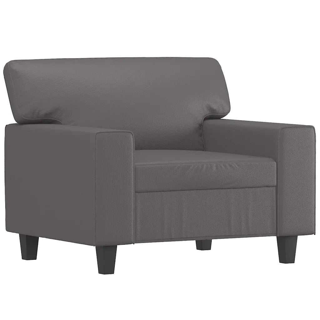 Poltrona-Divano Sedia Grigia 60 cm in Similpelle 665680