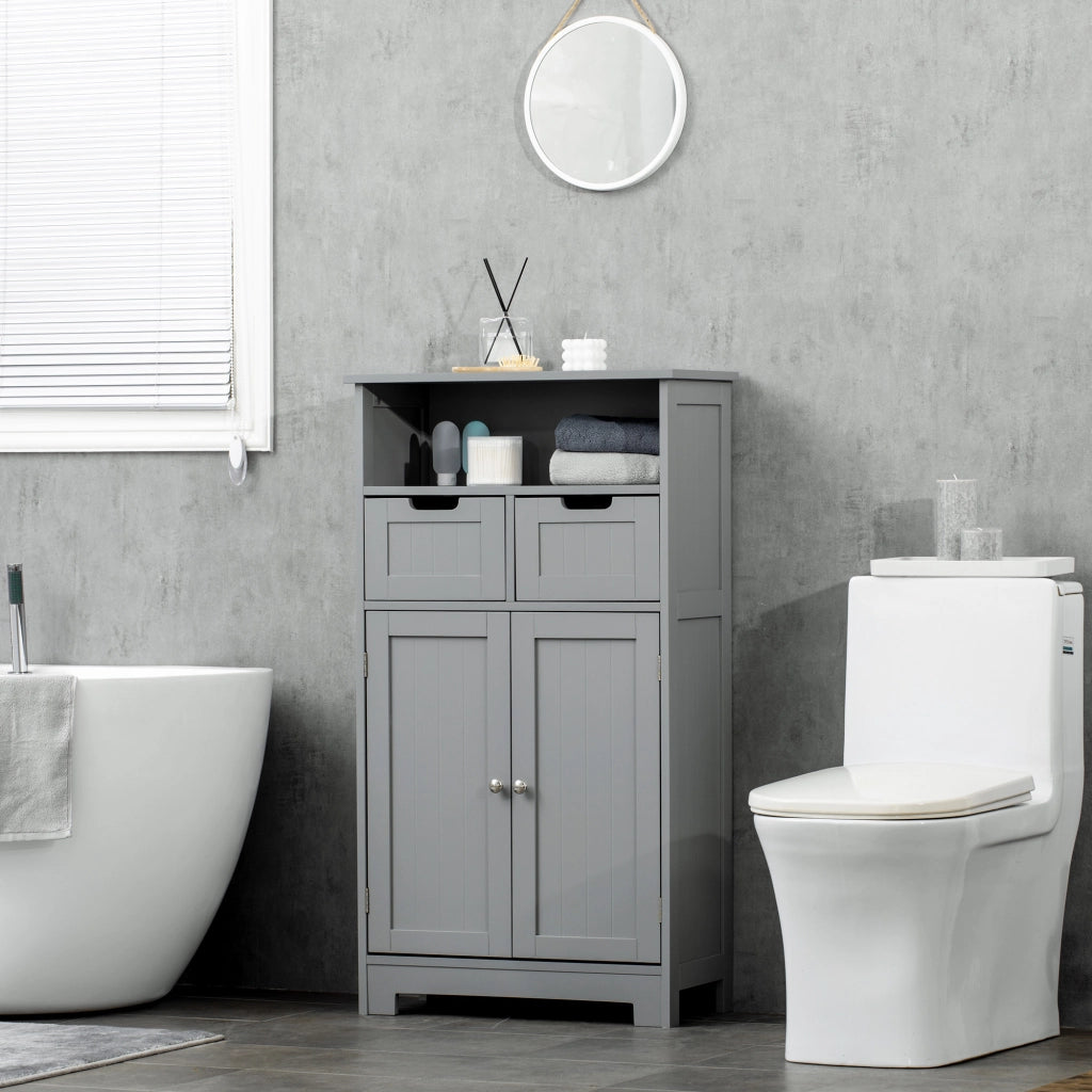 Mobile bagno con 2 cassetti e anta ¨C Xylo ¨C Grigio 60x30x109 cm