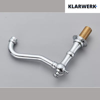 JULIAN | Rubinetto da bagno vintage a 3 fori cromo lucido Lavello in acciaio inossidabile retrò premium | Antico miscelatore 2 maniglie argento