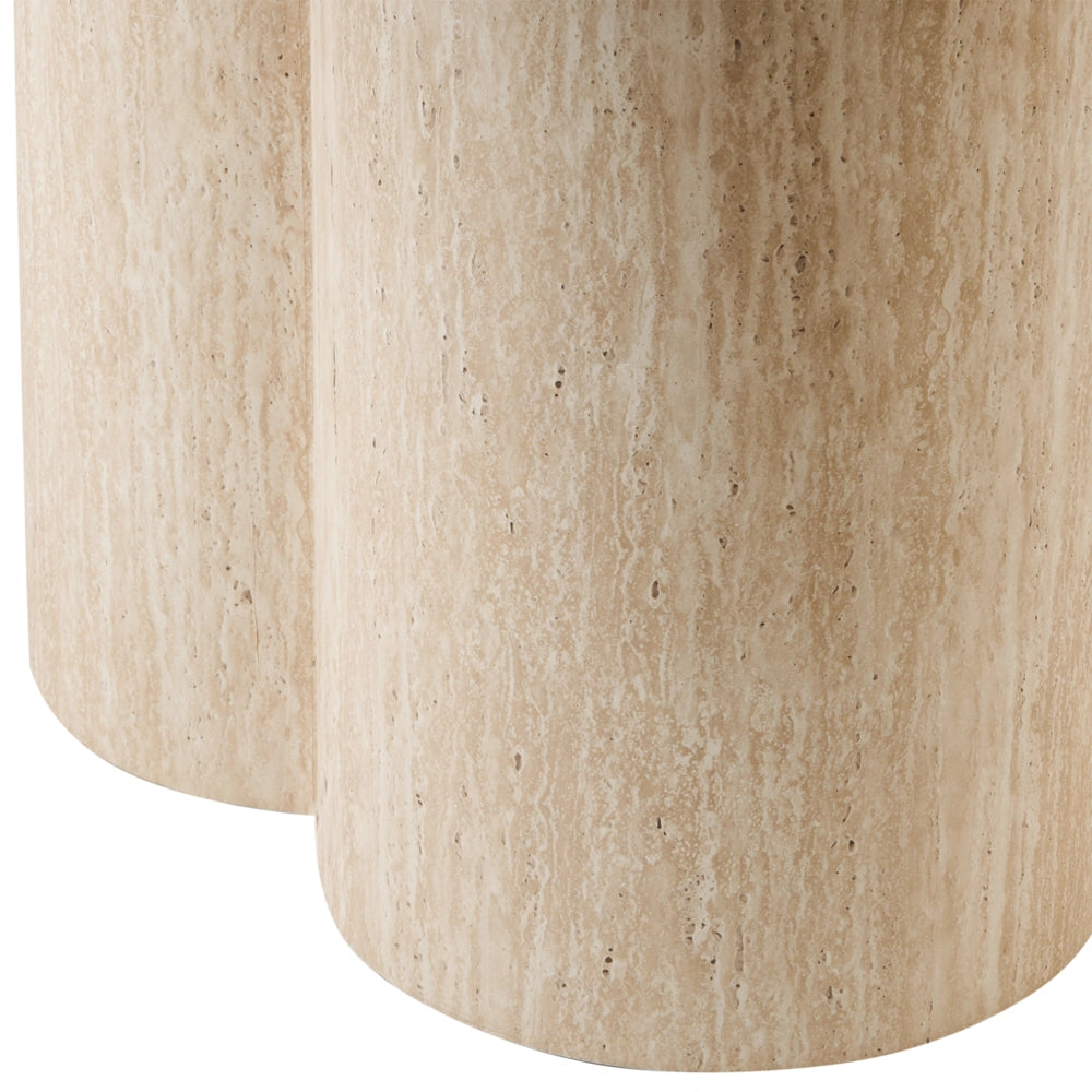 Tavolo da pranzo allungabile con ampia base a piedistallo MDF 120/160 x 76 cm Mobili per la sala da pranzo minimalisti Marrone chiaro
