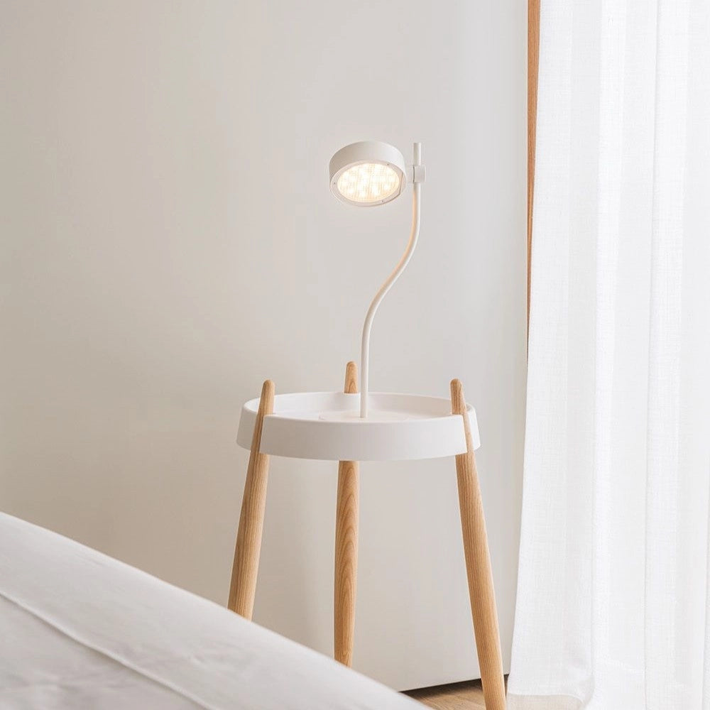 Zafferano Super O Lampada a led da tavolo Bianca ricaricabile e dimmerabile