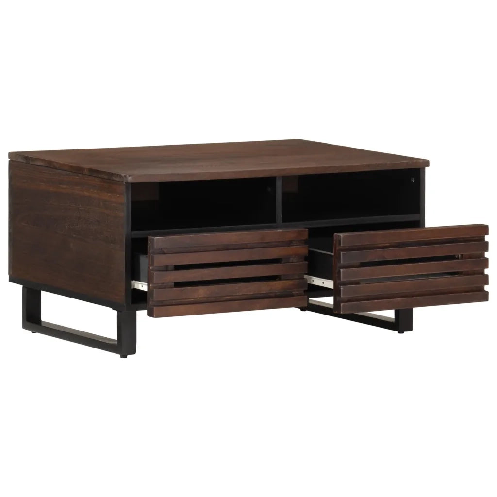 Tavolino da salotto | Tavolino da caff¨¨ | Tavolino da Soggiorno Marrone 80x55x40 cm Legno Massello di Mango