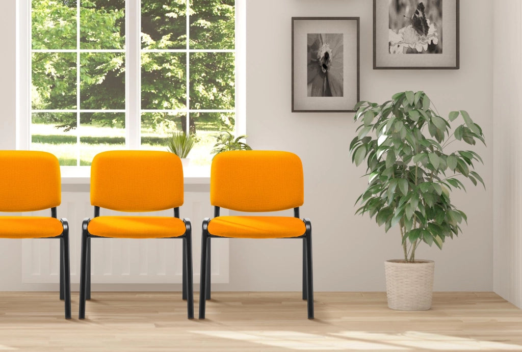 Sedia Ken in stoffa arancione