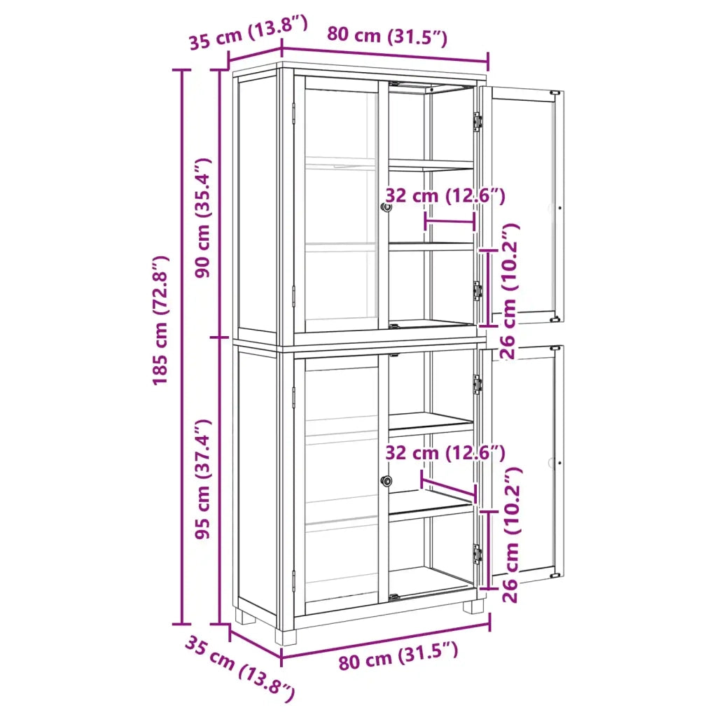 Set di Mobili per Magazzino con porta Marrone Legno multistrato