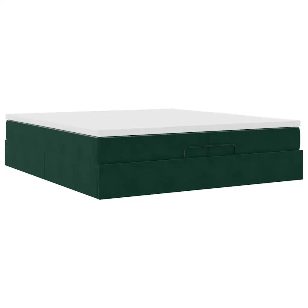 Struttura Letto Pouf con Materassi 200x200 cm Velluto 3311210