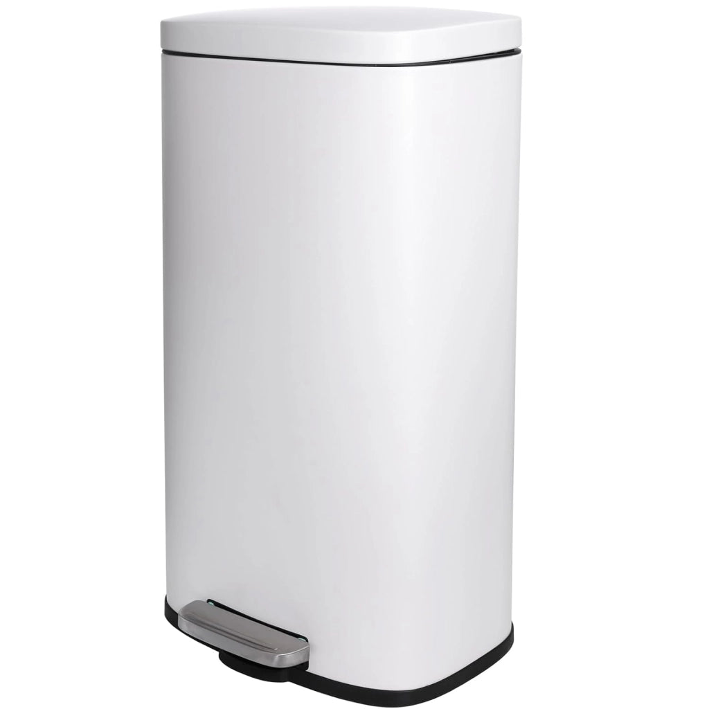 Pattumiera Cucina 50 Litri, Cestino a Pedale in Acciaio con Coperchio a Chiusura Morbida, Secchio Interno, 50 l Cestino per Interno Cucina, Bagno, Ufficio, Nero