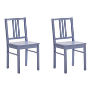 Set 2 sedie legno shabby blu seduta legno l.43 h.87 p.48 - Mobili 2G