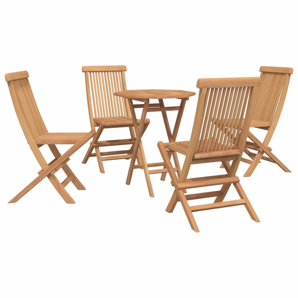 Set da Giardino 5 pz Marrone Legno Teak Massello 3437403