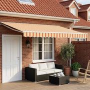 Tenda retrattile manuale Giallo e Arancione 4,5 × 3 m