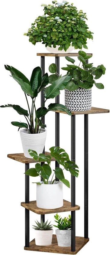 Stand per piante a 5 livelli - Pannello metallico per fiori - 106 cm - Adatto per interni