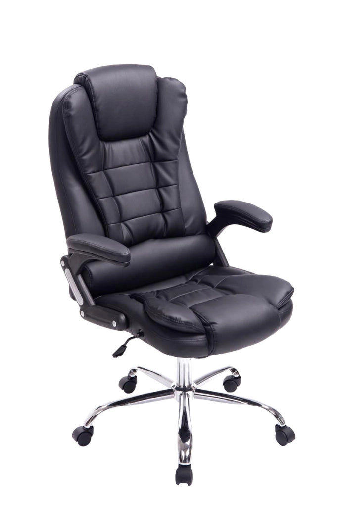 Sedia da ufficio Thor in similpelle nero