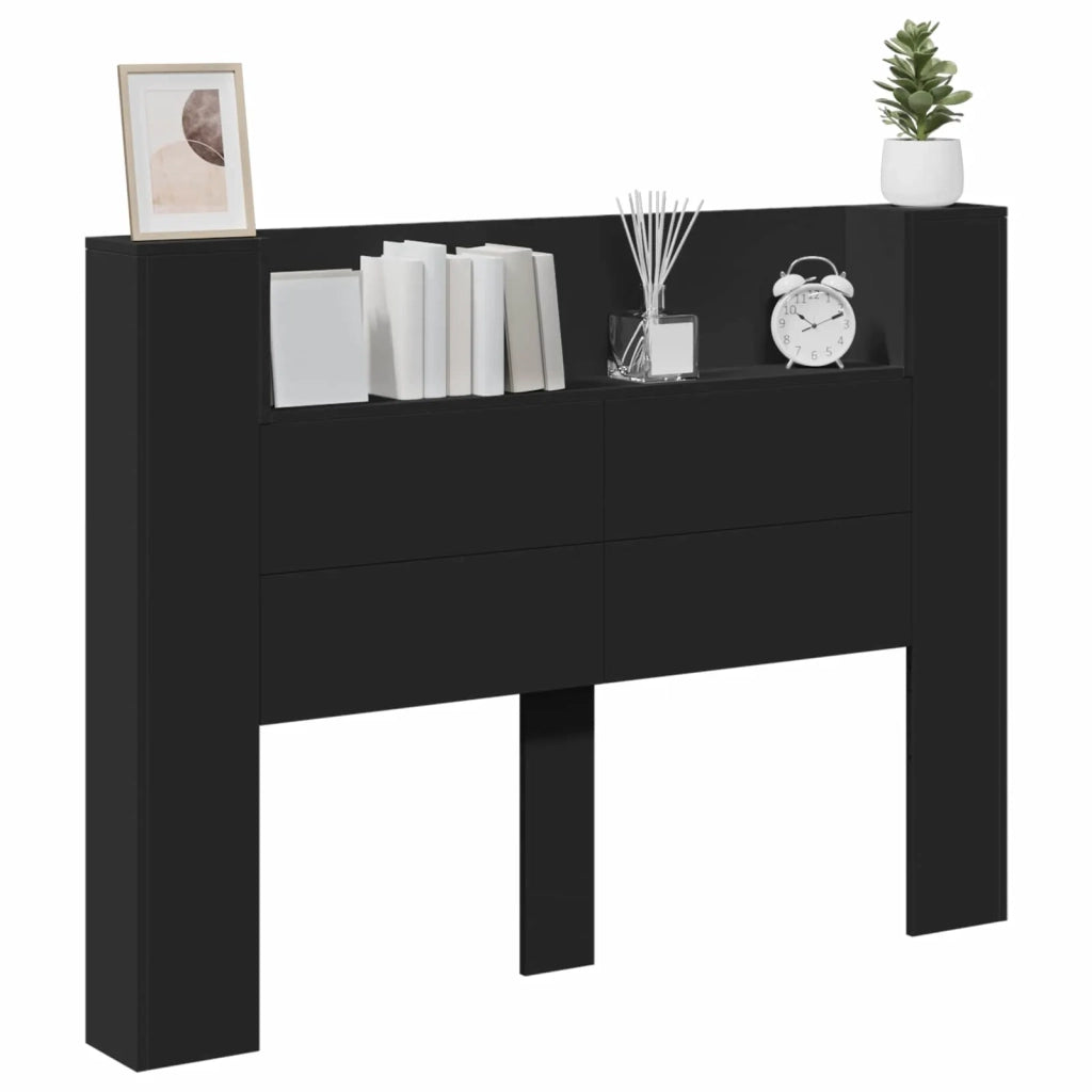Testiera Nero 140 x 16,5 x 103,5 cm Legno multistrato 3418671